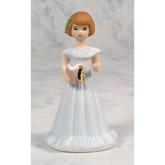 Growing Up Birthday Girls Brunette Age 6 Figurine 4in H