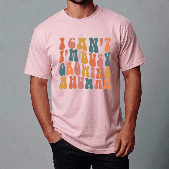 Growing a Human Cute Pregnancy Reveal Gift for Moms Unisex Tee,S- 5XL