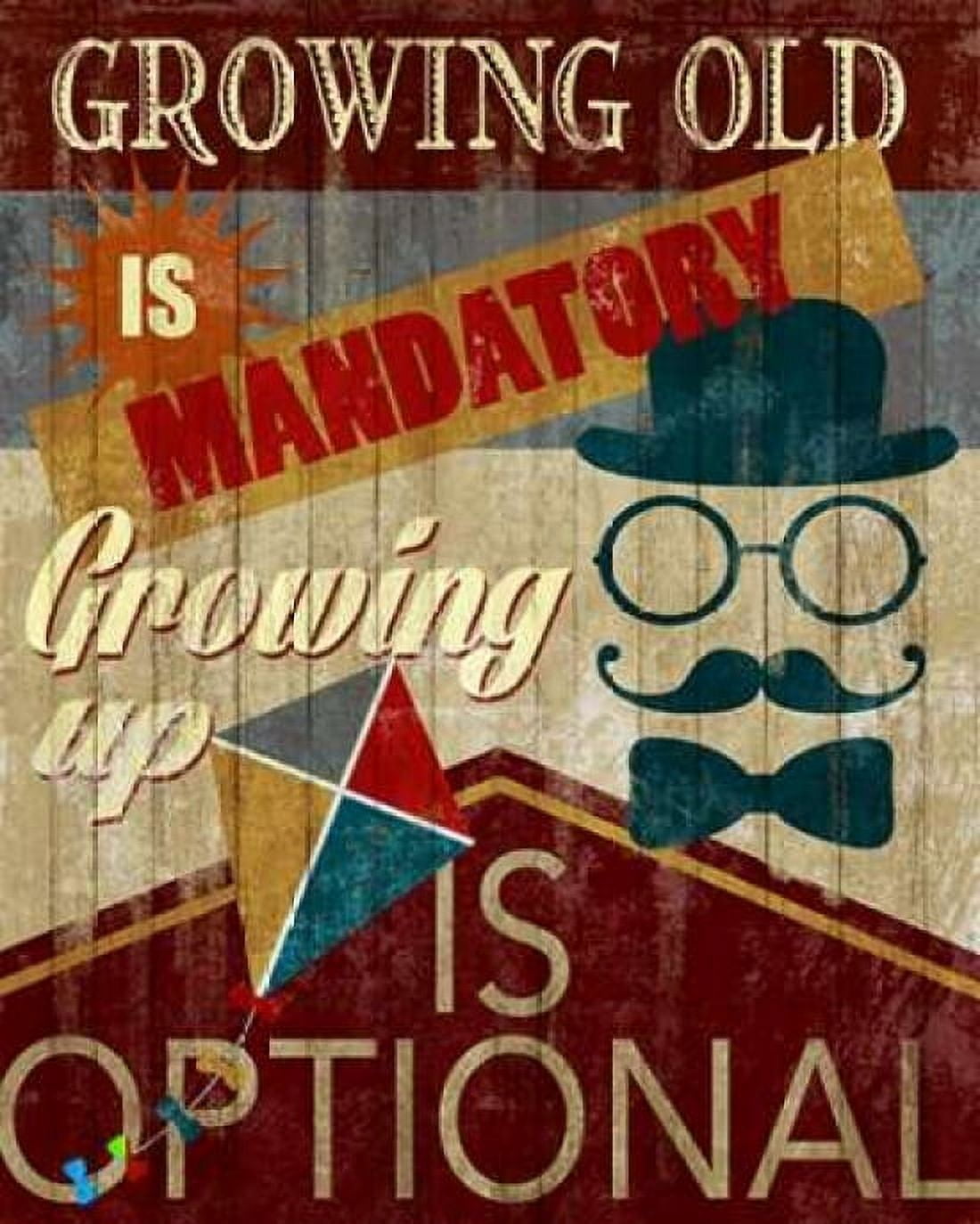 Growing up is Optional Canvas Art - Conrad Knutsen (24 x 30)