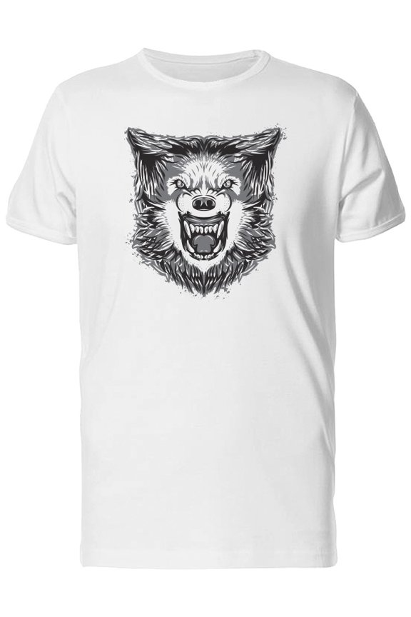 Growling Angry Wolf Head, Male Medium