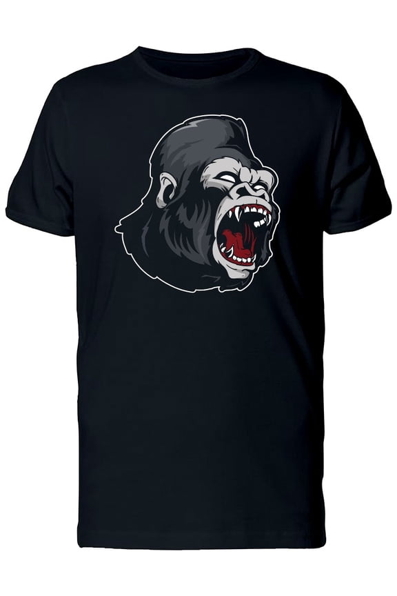 Growling Gorilla Logo T-Shirt Men -Image by Shutterstock, Male Large