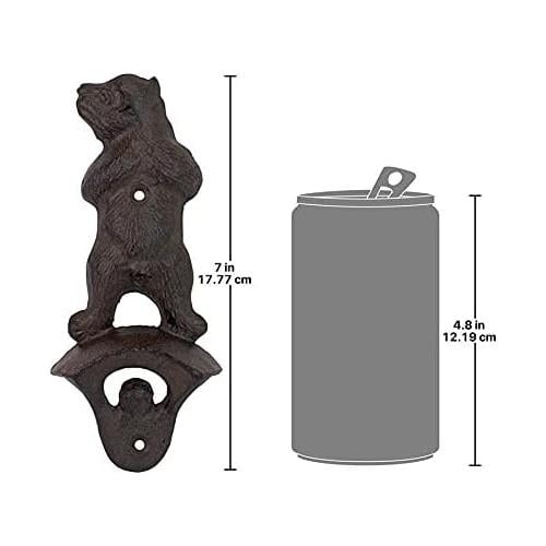Growling Grizzly Forest Bear Cast Iron Wall Mount Walmart Com