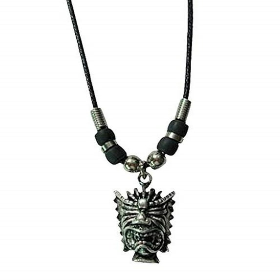 Growling Hawaiian Tiki Head Necklace for The Luau Bar!