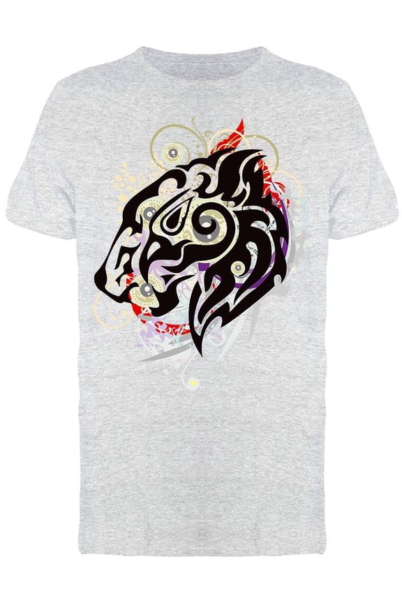 Growling Lion Head T-Shirt Men -Image by Shutterstock, Male Small