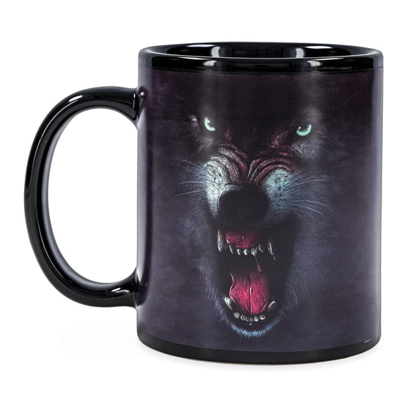 growling wolf 11oz coffee mug