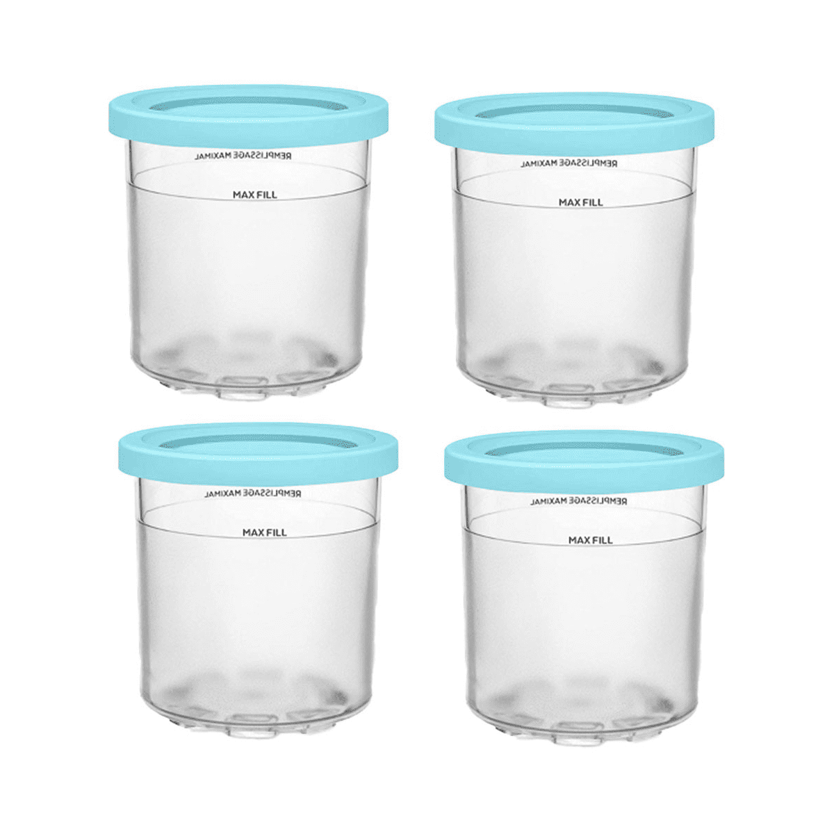 Growment Ice Cream Cup, Ice Cream Containers with Lids for Ninja Creami
