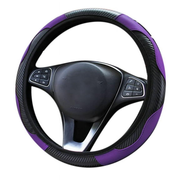 Growment Universal Black & White, 16.5x3.5cm, High Wear Resistance Steering Wheel Cover