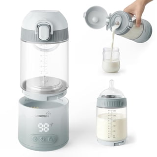 Grownsy Portable Bottle Warmer, Detachable Travel Milk Warmer with Nipple for Direct Feeding, Dual Heating Modes for Breastmilk & Water, Fast Baby Bottle Warmer on the go, Long Battery Life,Baby Stuf