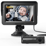 Grownsy Baby Car Camera,4.3" HD Display Baby Car Mirror with Night Vision Feature,Wide Clear View
