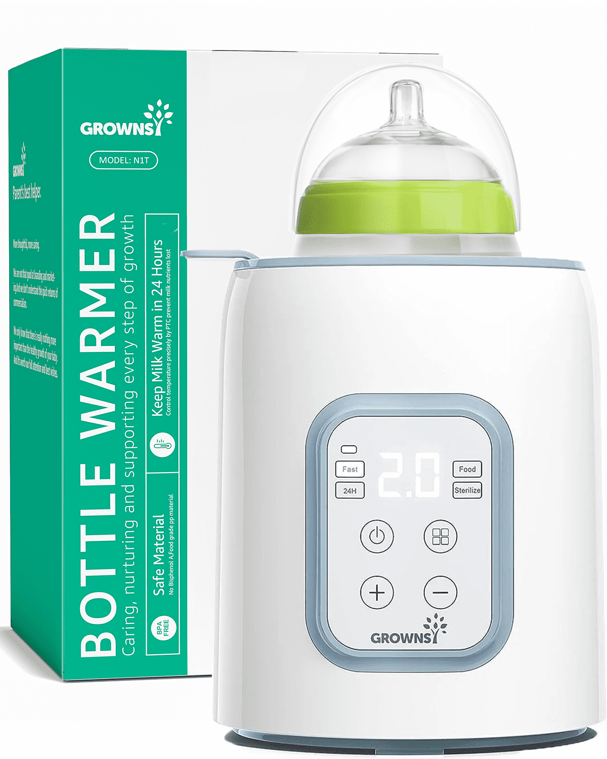 Free Shipping! Grownsy Bottle Warmer in with Timer for