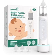 Grownsy Nasal Aspirator for Baby, Upgraded 5 Suction Levels Baby Nose Sucker, IPX7 Waterproof Electric Nose Suction for Baby, Booger Sucker for Toddlers with Automatic Cleaning &Music &Light Function