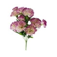 thumbnail image 1 of Growsl Artificial Flowers Fake Flowers 11 Head Artificial Silk Fowers Carnation Bunch Wedding Home Outdoor Size 30cm Avilable In 9 Colours Artificial Hanging Flowers For Outdoors Purple 2, 1 of 8