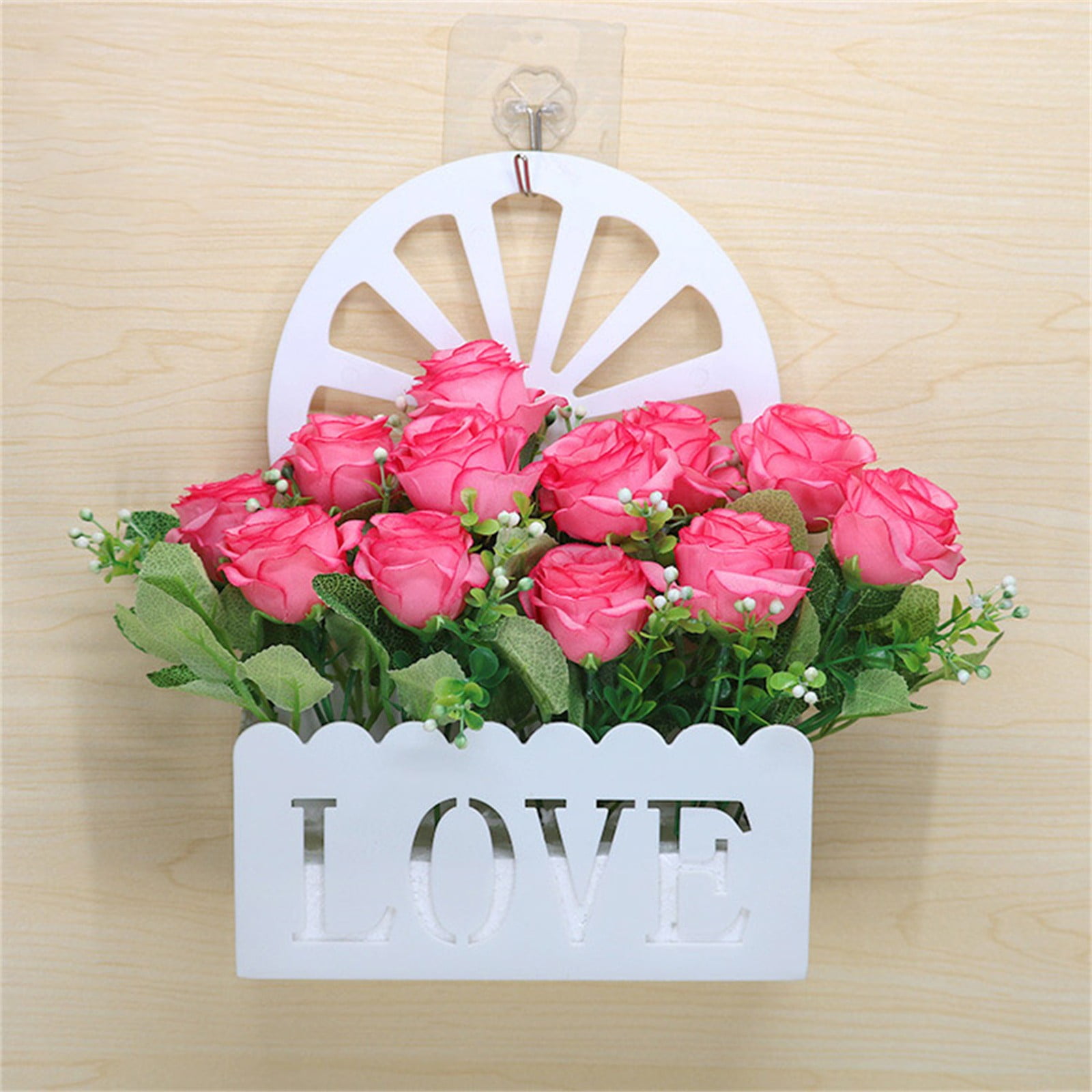 Growsl Clearance Sale! Wreaths for Front Door,Artificial Silk Flowers