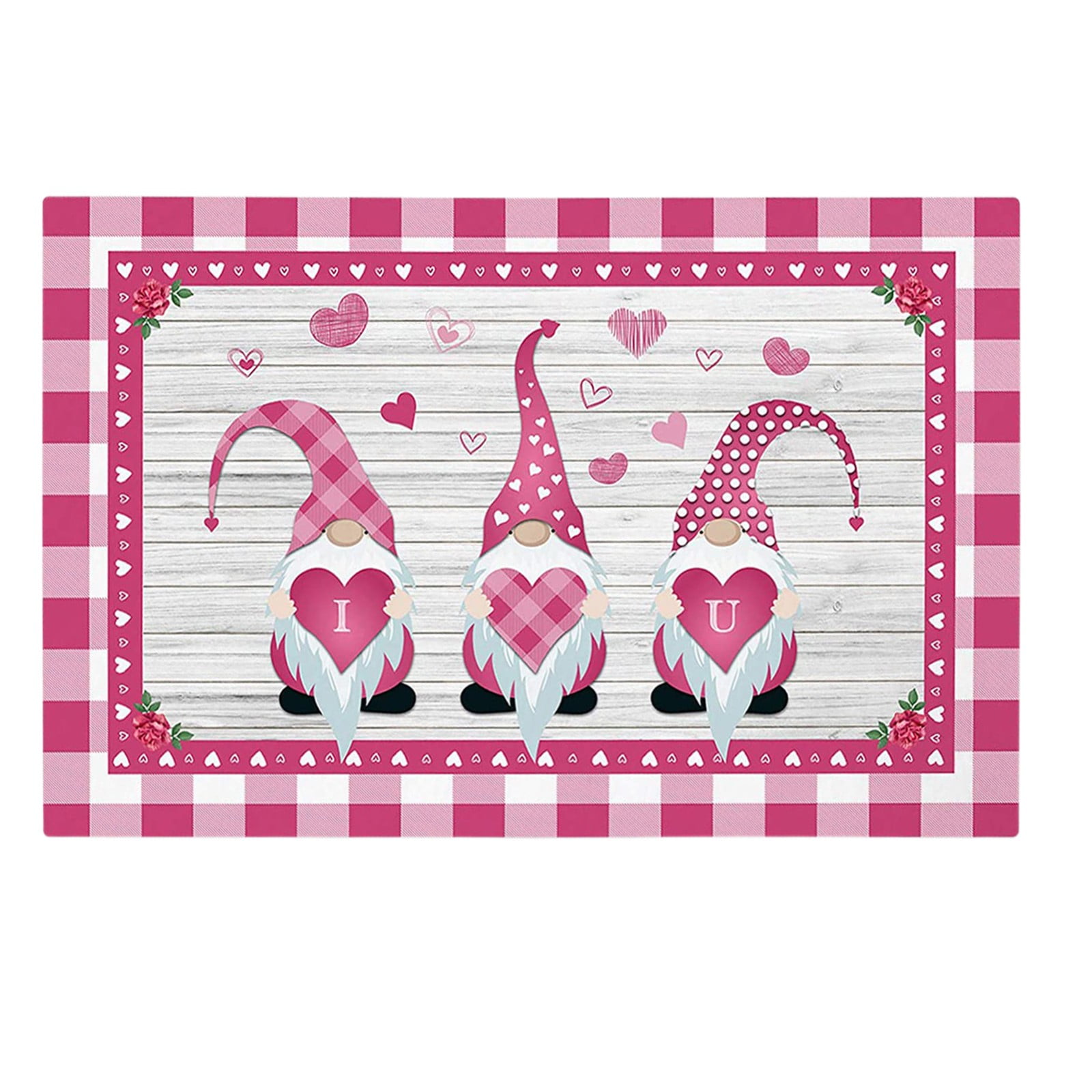 Growsl Kitchen Rugs,Area Rug,Valentine's Day Doormats Home