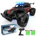 thumbnail image 1 of Growsly 33KM/H RC Cars Toys, 1:12 RC Monster Trucks Offroad Hobby RC Truck Toys with LED Headlight and Rechargeable Battery Gift for Adults Boys 5-12 Kids, Red, 1 of 7