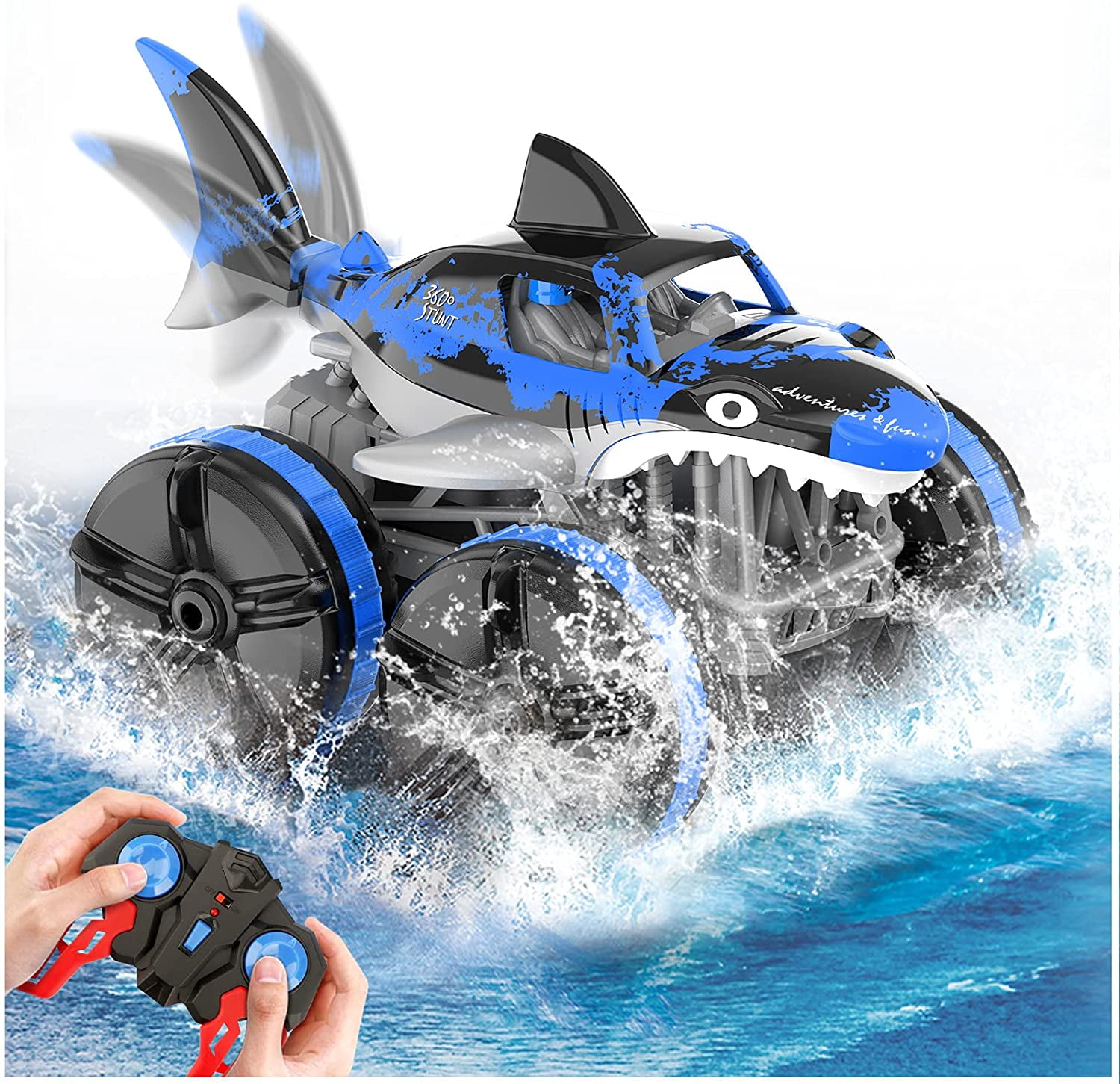 Autucker Remote Control Shark Toy 1:18 Scale High Simulation Shark for  Rechargeable 2.4G Remote Control Boat Pool Games,Swimming Pool Bathroom  Great Gift RC Boat Toys for Boys and Girls 