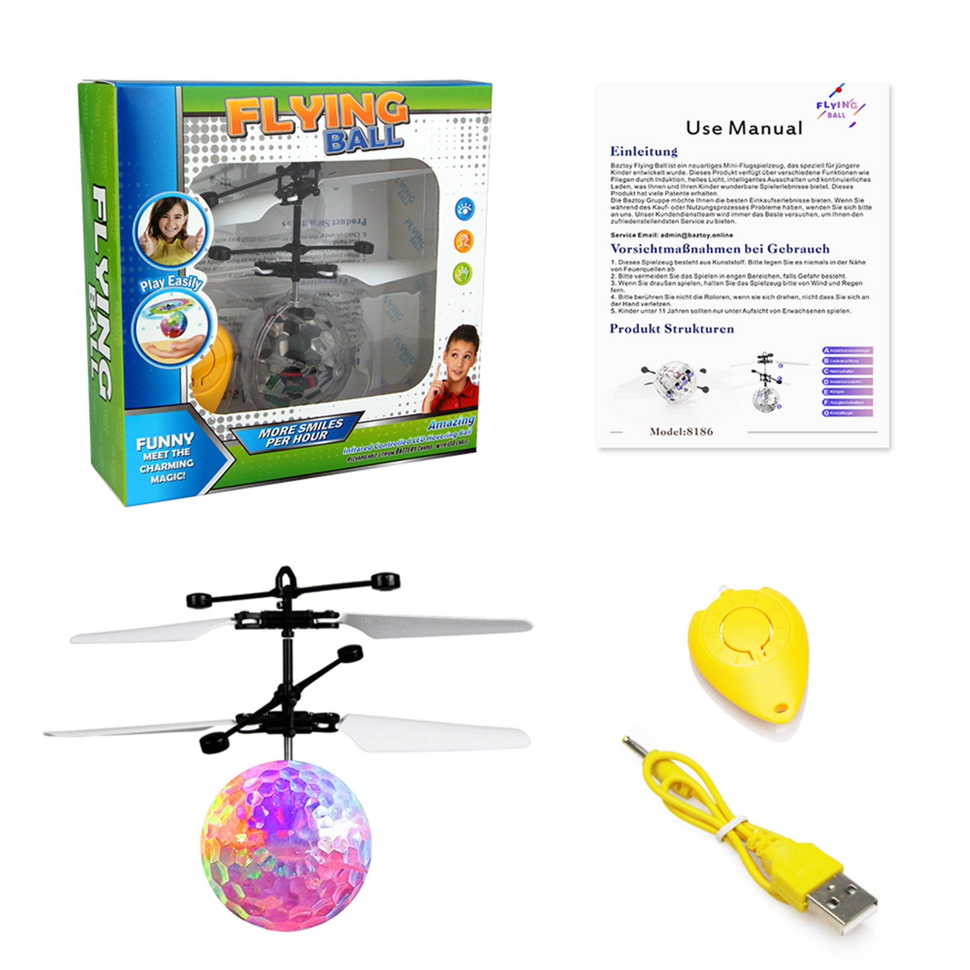 Mini Robot Force1 2pk Orbiter LED Orb Ball Hand Operated Drones - Glow ...
