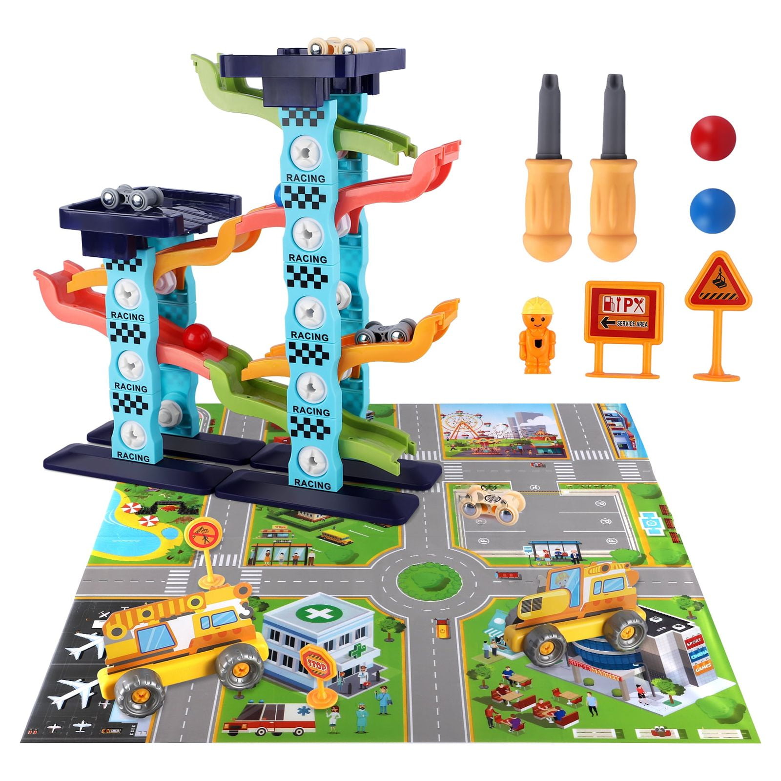  Hot Wheels Ultimate Garage Track Set with 2 Toy Cars, Hot  Wheels City Playset with Multi-Level Side-by-Side Racetrack, Moving T-Rex  Dino & Hot Wheels Storage for 100+ 1:64 Scale ( Exclusive) 