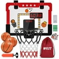 thumbnail image 1 of Growsly Indoor Basketball Hoop for Kids, Mini Basketball Hoop with Double Electronic Scoreboard and LED Light for 4-12 Years Old Children, 1 of 7