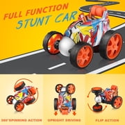 Growsly Kids Remote Control Roller Car - 360° Four Wheel Stunt RC Car Toy for 3-12 Years Old Kids, Boys and Girls, Orange