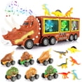 thumbnail image 1 of Growsly Kids Toy Car-With Flashing Lights, Music and Roaring Sound Dinosaur Truck Suitable for Kids 3-9 Years Old Boys and Girls, Brown, 1 of 6