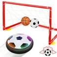 thumbnail image 1 of Growsly Kids Toys Hover Soccer Ball Set With 2 Goals, Sports Gift Toys for 3-10 Years Old Boys&Girls Includes Inflatable Football and Basketball, Red, 1 of 8