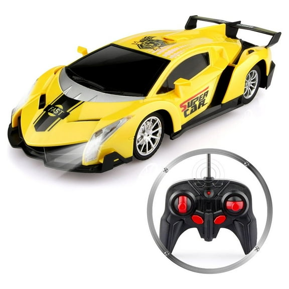 Growsly Lamborghini 1/18 RC Racing Cars Remote Control Sport Racing Hobby Toy Car Gift for Kids 3-12 Years Old, Yellow