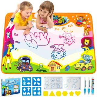 Aqua Drawing Magic Mat, Water Painting Doodle Mat with 3 Magic Pens  Developmental Educational Toys for Toddlers Kids,60 X 40 Painting Writing  Board