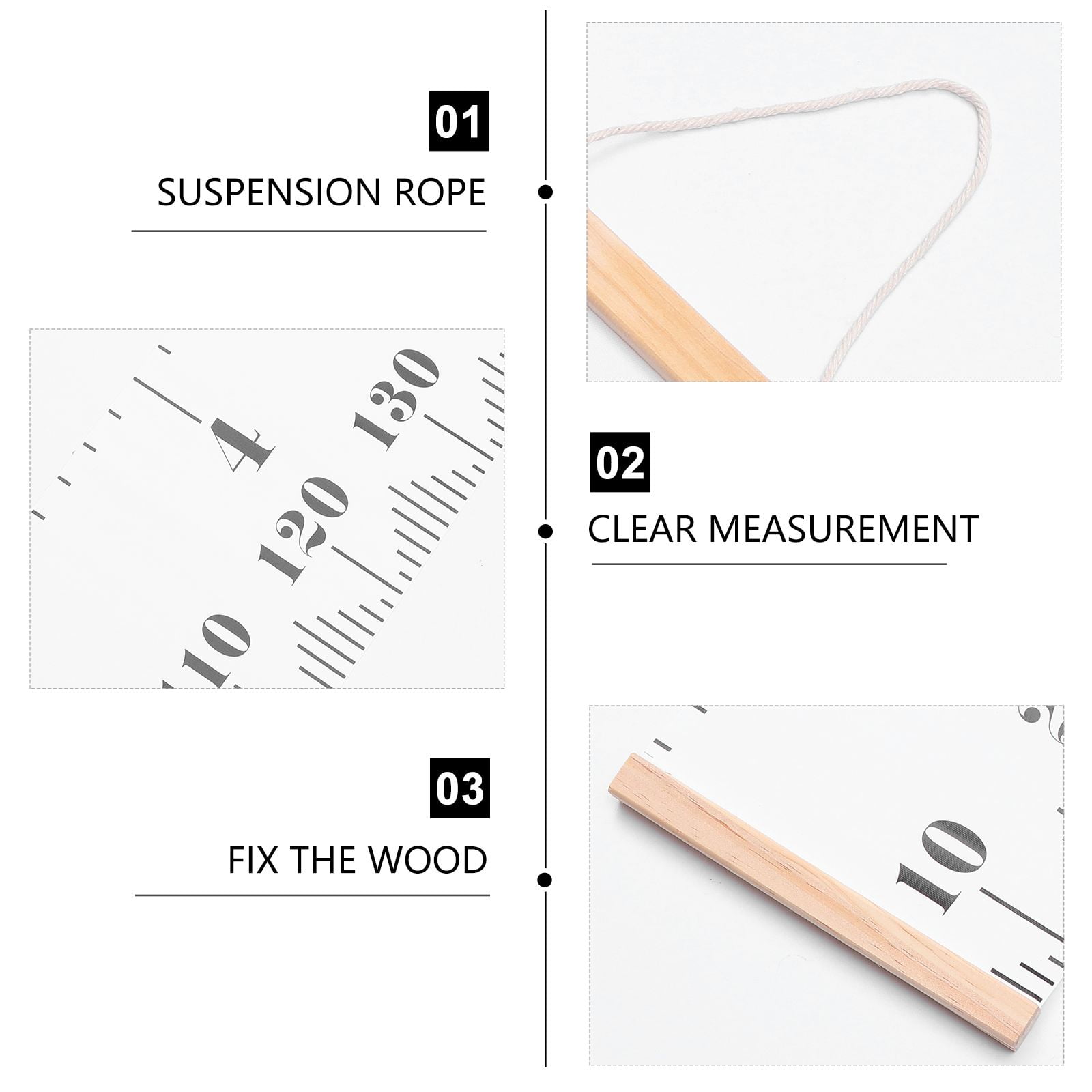Growth Chart 1 Set Removable Wall Hanging Measurement Chart Growth