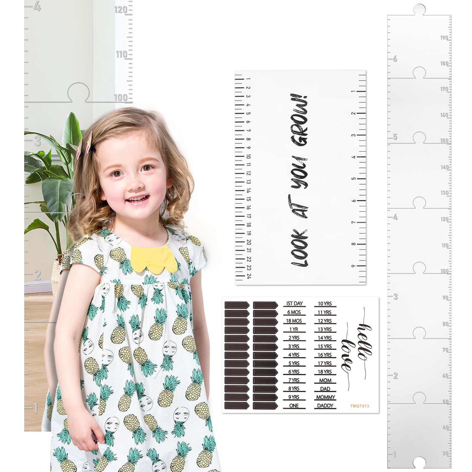 Growth Chart Mirror, Growth Chart Mirror for Wall, Mirror Growth Chart