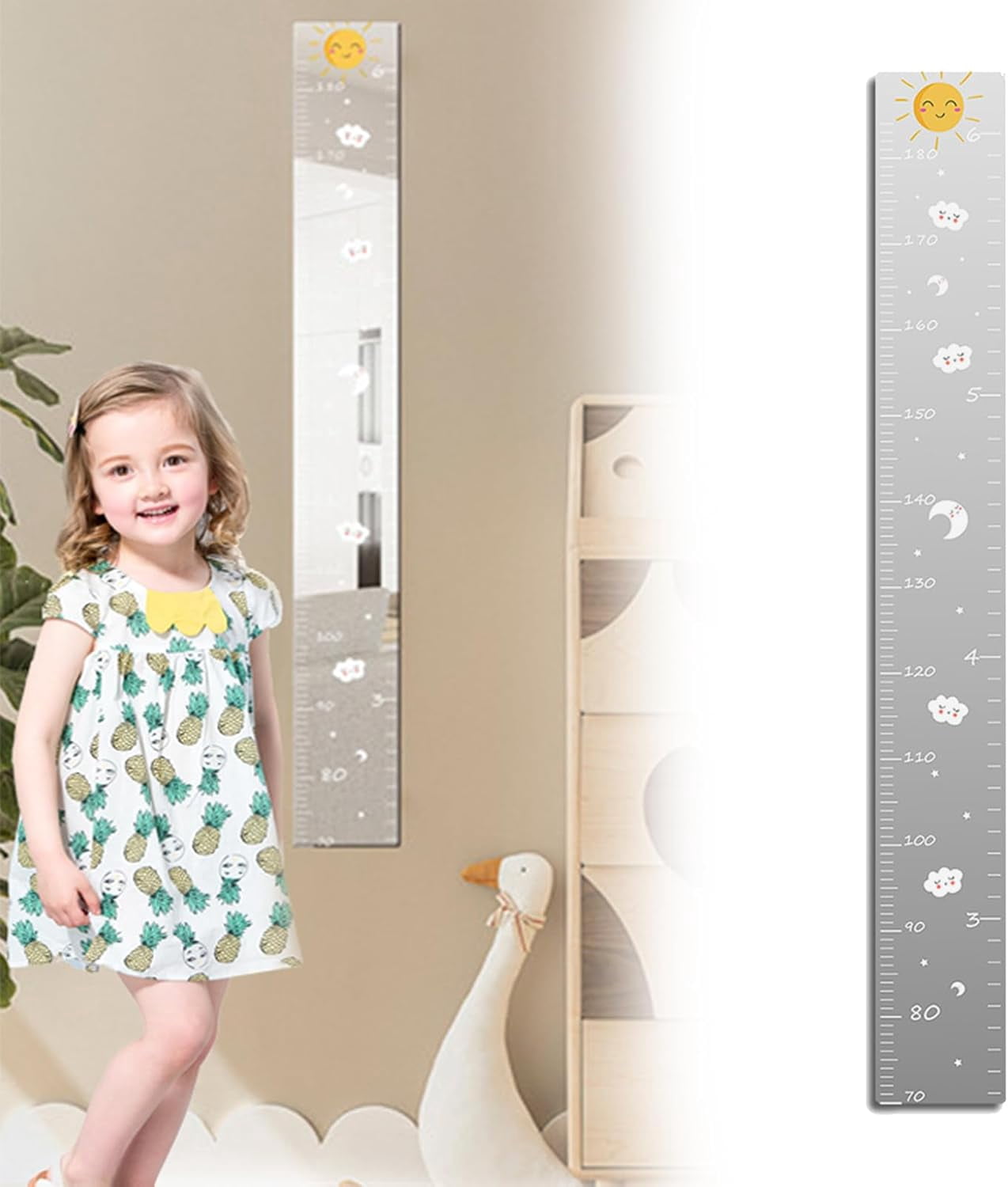 Growth Chart Mirror, Growth Chart Mirror for Wall, Mirror Growth Chart ...