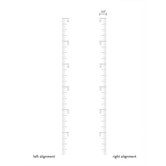 Growth Chart Ruler Decal (Left-Aligned) - Children's Vinyl Wall Decal