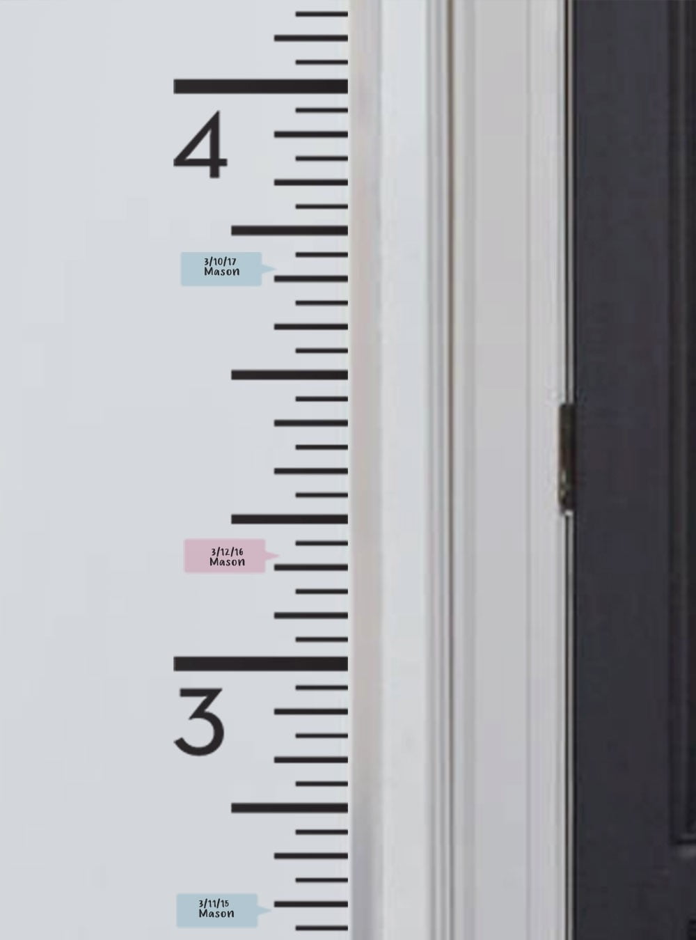 Growth Chart Ruler Decal (RightAligned) Children's Vinyl Wall Decal