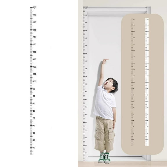 Growth Chart Wall Sticker for Kids Room - Large 200cm Height Measure Ruler Easy to Apply Wall Décor