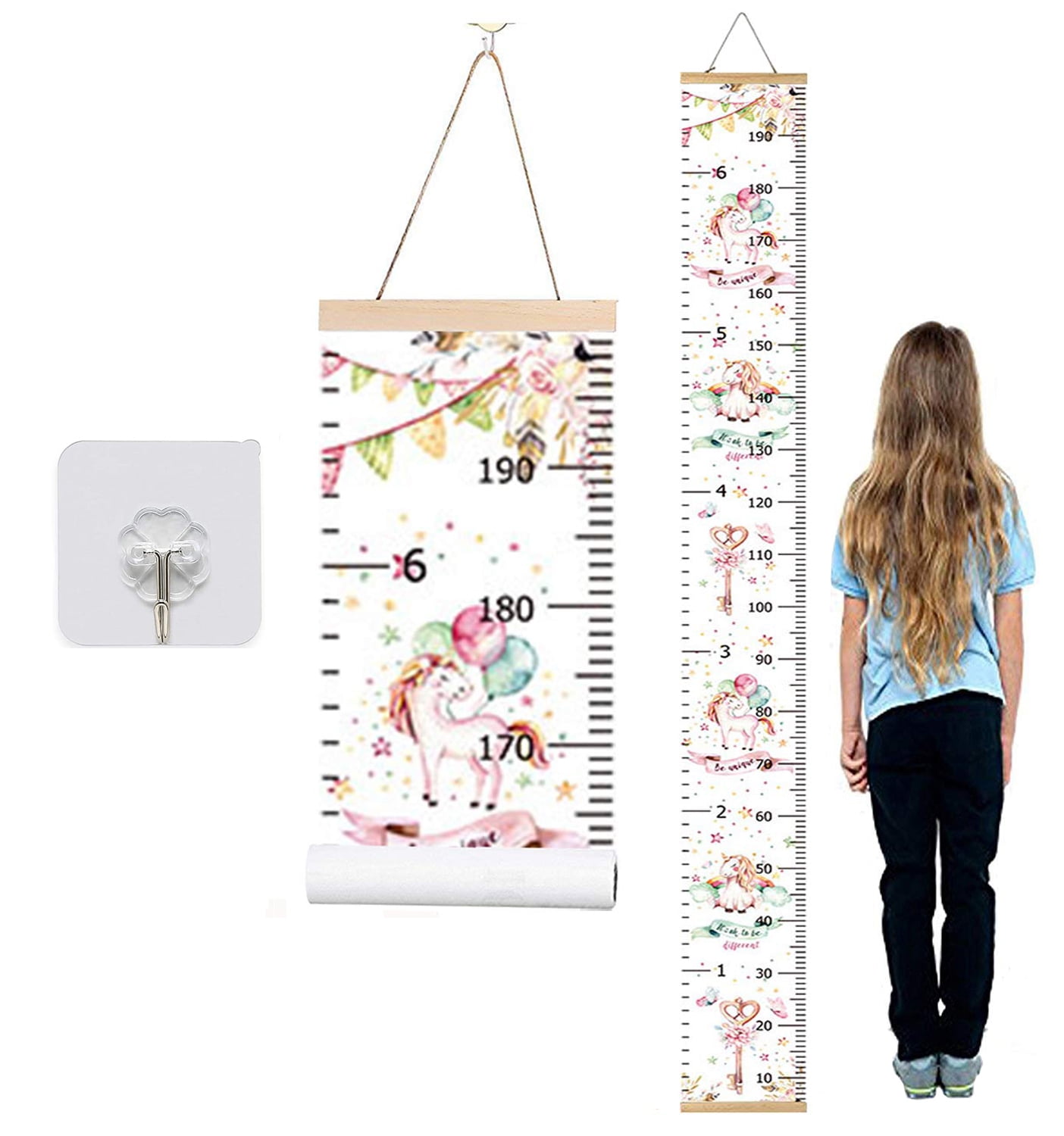 VICOODA Baby Height Growth Chart Hanging Rulers Kids Room Wall