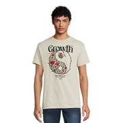 Growth Floral Yin Yang Men's Graphic Tee with Short Sleeves, Sizes S-3XL