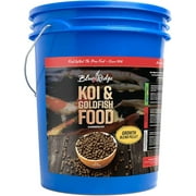 Blue Ridge Koi Fish Food 14lb - Koi Food 3/16” Large and Mini Blend Growth Formula, Goldfish Food, Premium Fish Food for Ponds, Ponds Fish Food, Floating Pond Pellets