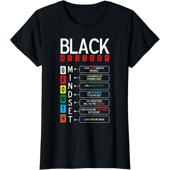 Growth Mindset Definition Cool Black History Month Gift T-Shirt
