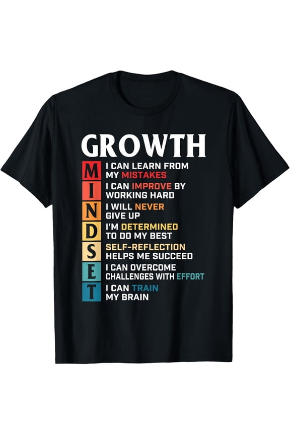 Growth Mindset Definition - Motivational Quote Inspiration T-Shirt100% cotton short-sleeved shirt for both men and women