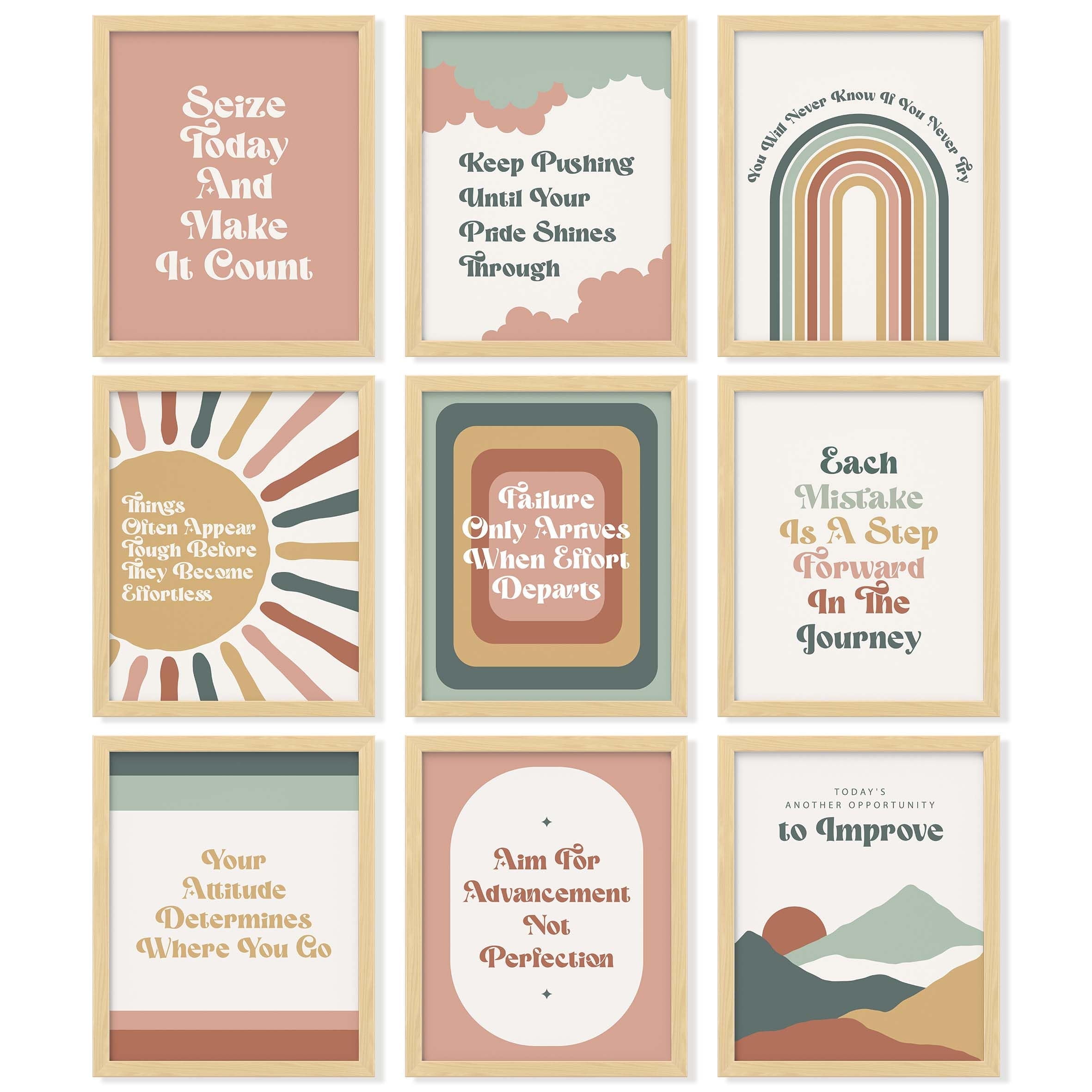 Growth Mindset Posters for Classroom, Inspirational Quotes Wall Art for ...