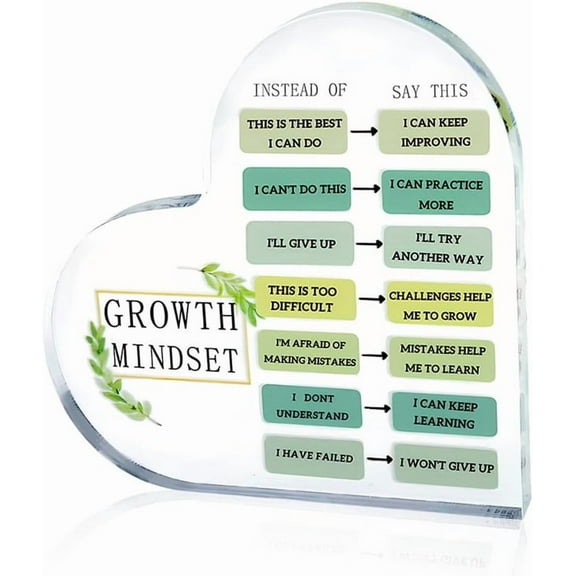 Growth Mindset Posters for Classroom Office Decor for Women Desk Aesthetic Positive Office Decor Energy Desk Signs for Office Inspirational Mental Health Gifts for Son Daughter