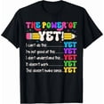 Growth Mindset Power of Yet Quote Teacher Women Short Sleeve Graphic ...