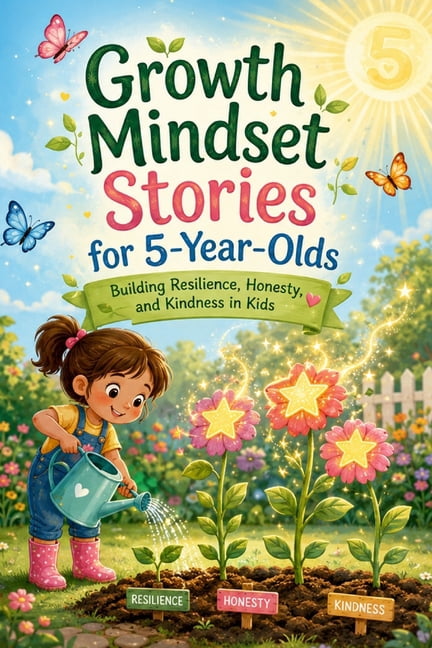 Growth Mindset Stories for 5 Year Olds: Building Resilience, Honesty, and Kindness in Kids, (Paperback)