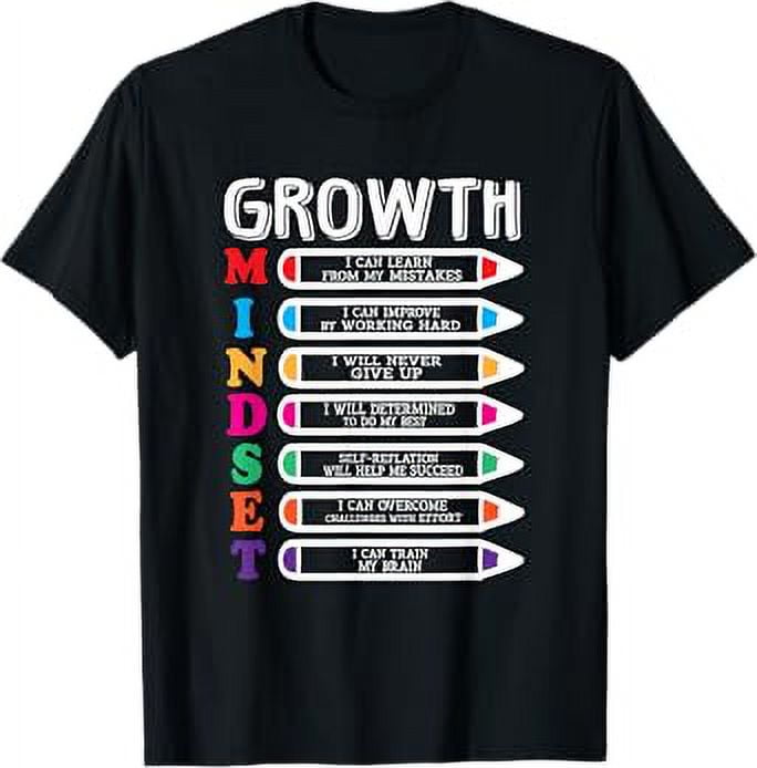 Growth Mindset T-Shirt Classroom Teacher Gift TShirt - Walmart.com