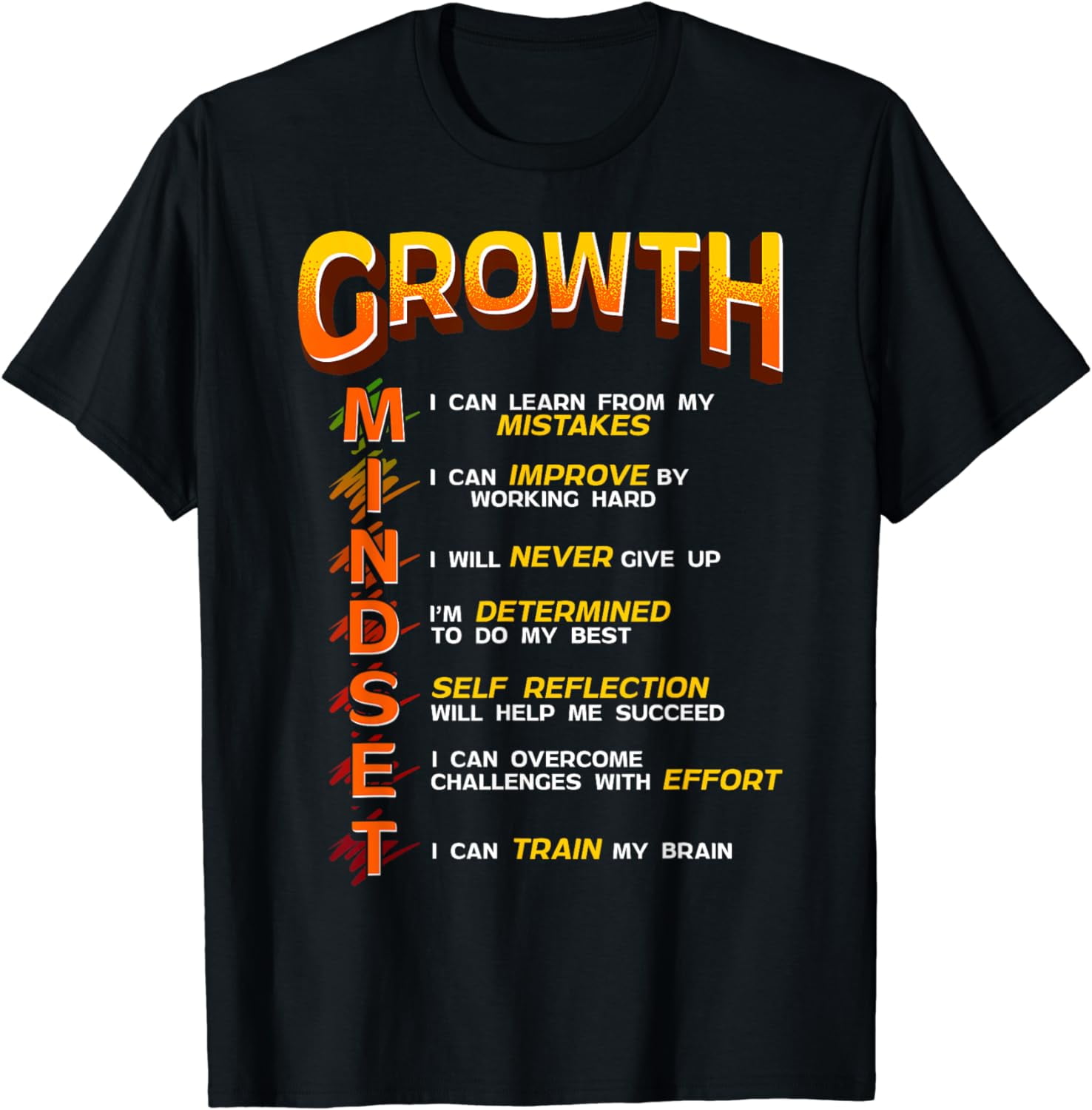 Growth Mindset Teacher Classroom Brain Motivation T-Shirt - Walmart.com