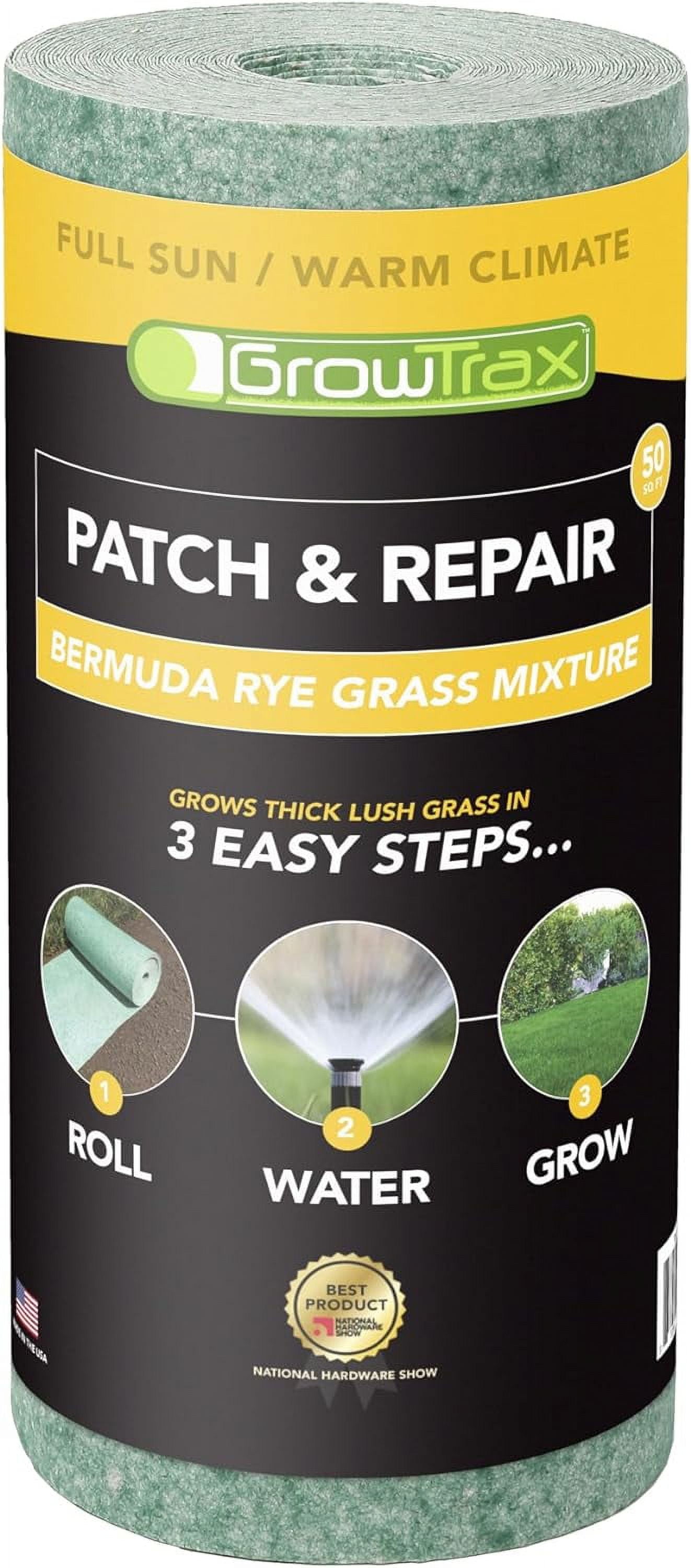 Growtrax Biodegradable Grass Seed - 50 SQFT Bermuda Rye - Grass Seed ...