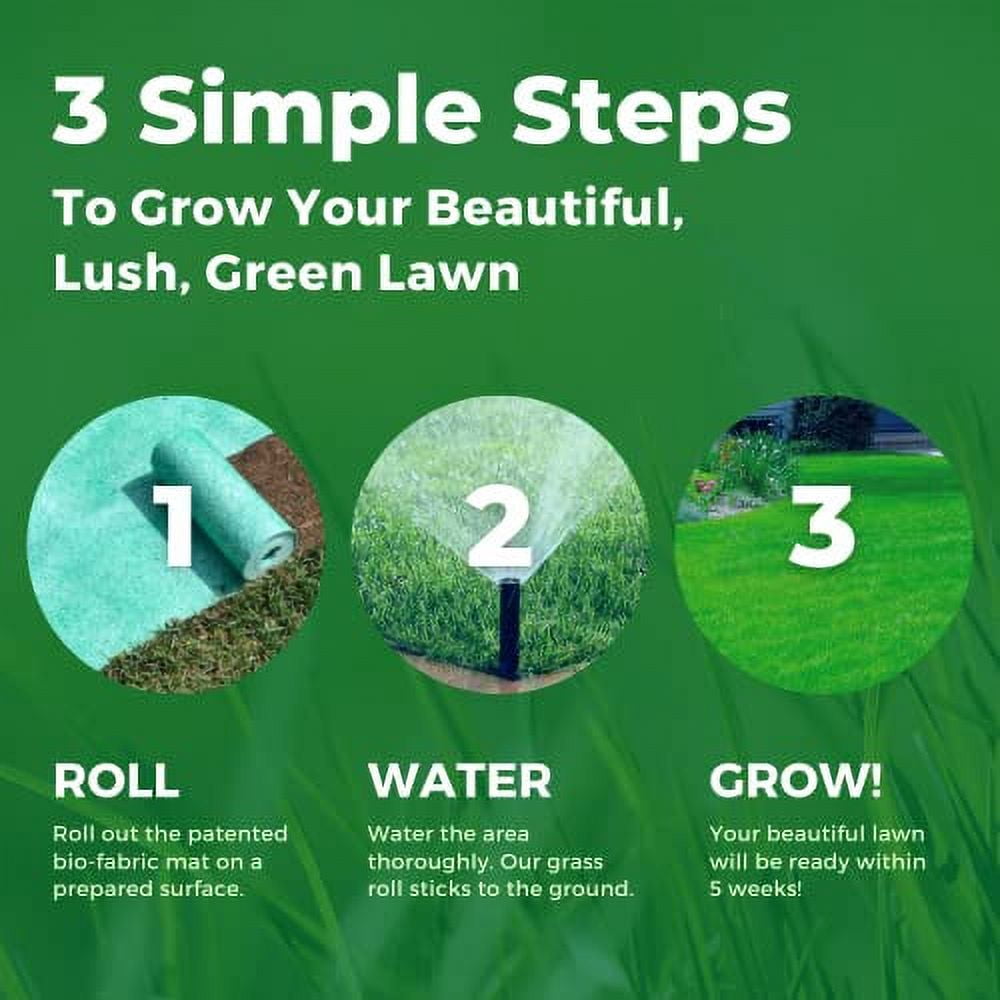 Growtrax Biodegradable Grass Seed Mat 100 SQFT Bermuda Rye Grass