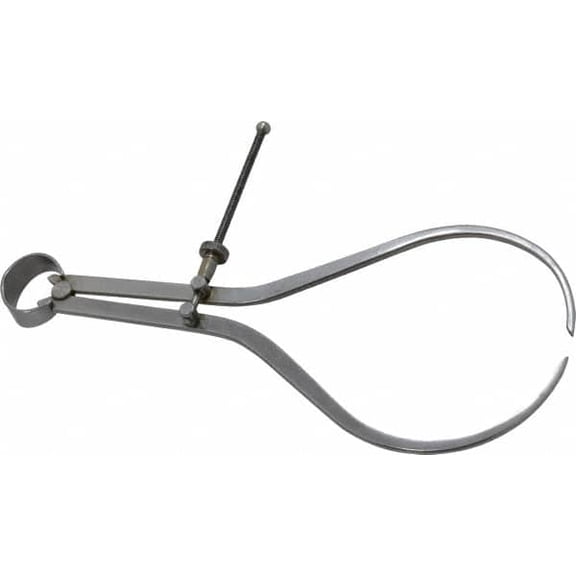 Groz 10 Inch Leg, Spring Joint, Steel, Polished, Outside Caliper