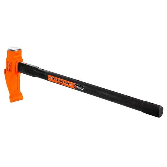 Groz 10lb Tire Bead Breaker Hammer, 32" Indestructible Steel-Reinforced Handle, 3-in-1 Breaker/Tipper/Positioner for Heavy-Duty Truck Tractor Equipment (34751)