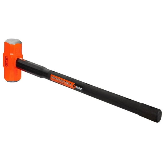 Groz 14 lb Sledge Hammer with 36" Indestructible Rubber and Steel Handle